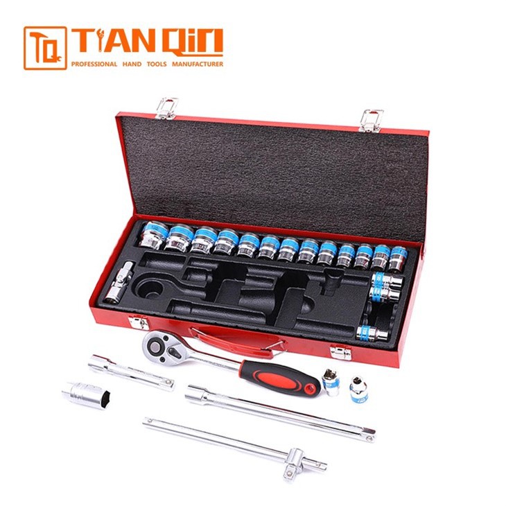 24 PCS L-Handle Socket Set (Tin Box Packaging)(Blue Stripe) suppliers